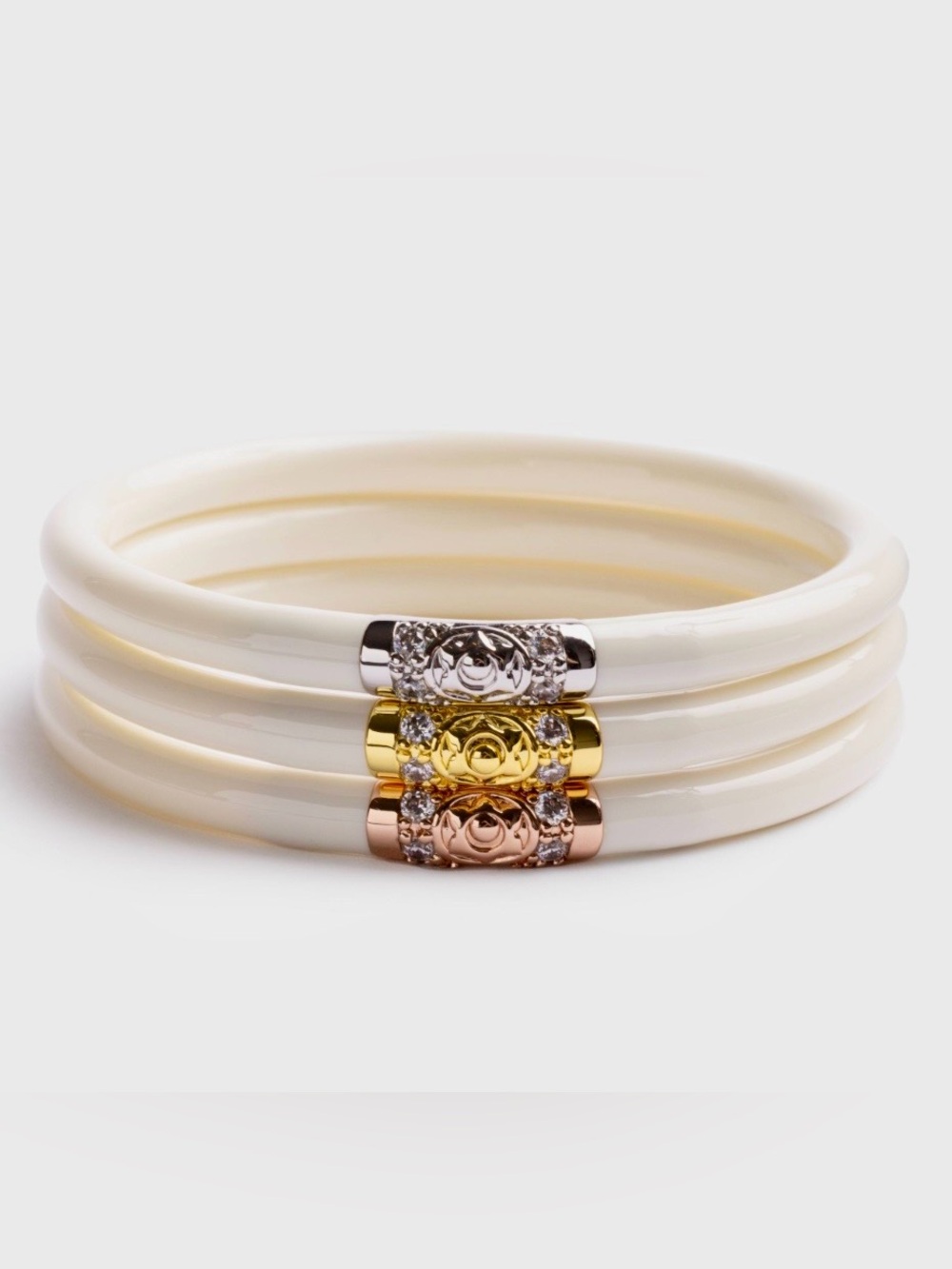 Budhagirl Alignment Stack Cream Bangle Set NWOT